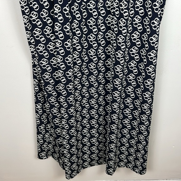 Ulla Popken Matte Jersey Print Surplice Empire A-line Pocket Dress Size 36/38 - Picture 4 of 13